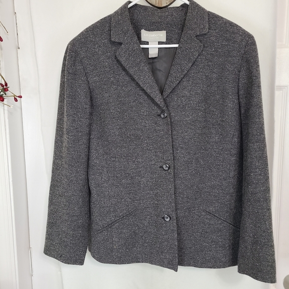 Liz Claiborne Collection Woman's Blazer, Size 16 Color: Grey - Picture 4 of 14